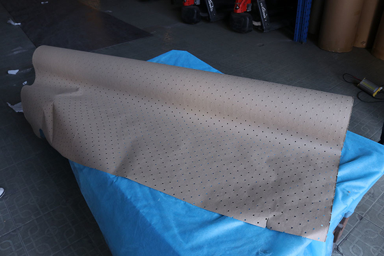 Punched Round Hole Kraft Underlay Paper , 45gsm White Kraft Liner Paper