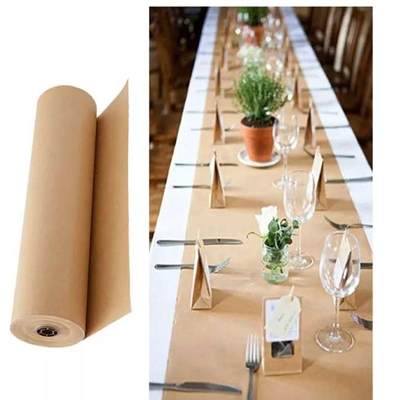 Recycled Natural Brown Paper Roll Packaging , Moisture Proof Eco Friendly Kraft Paper Rolls