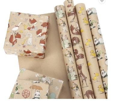 Recycled Natural Brown Paper Roll Packaging , Moisture Proof Eco Friendly Kraft Paper Rolls