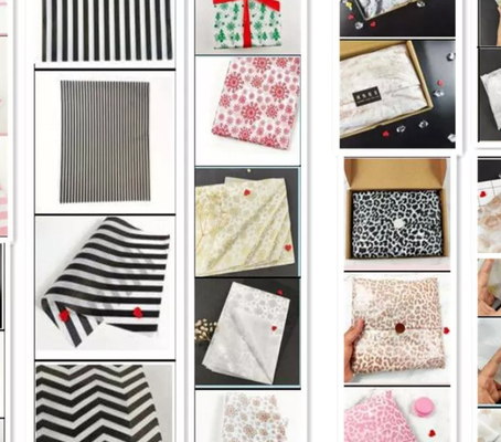 17gsm Clothing Wrapping Paper Printed Waterproof Christmas Tissue